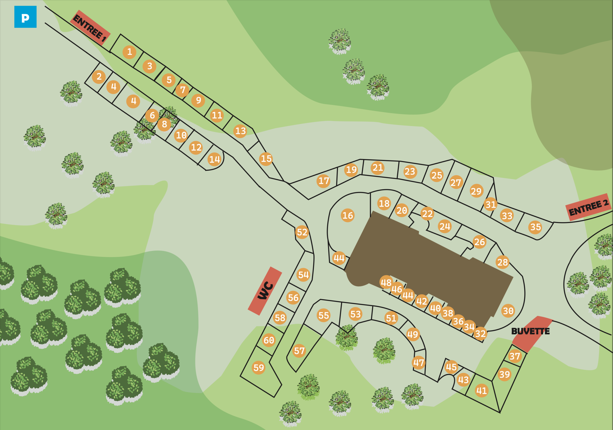 Plan des lieux pratiques
